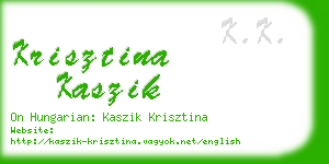 krisztina kaszik business card